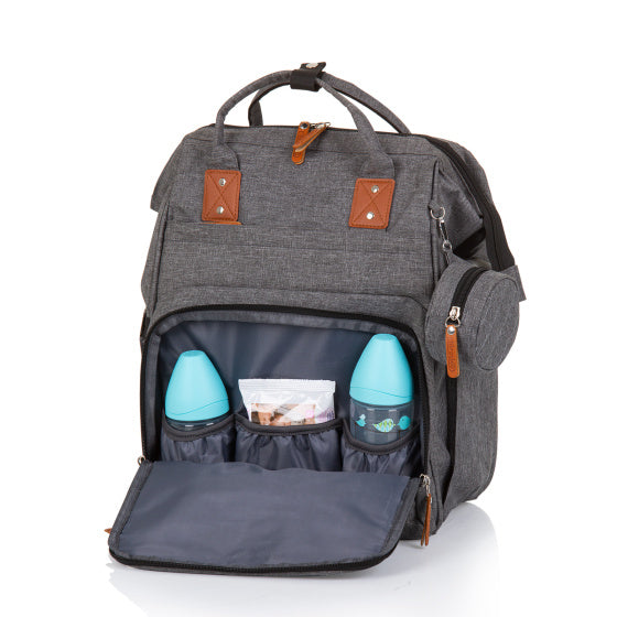 Chipolino Backpack Diaper Bag With Extra Storage Space Granite Gray