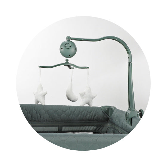 Chipolin Bella klappt Camp Bett mat Verännerleche Pad Ash Grey