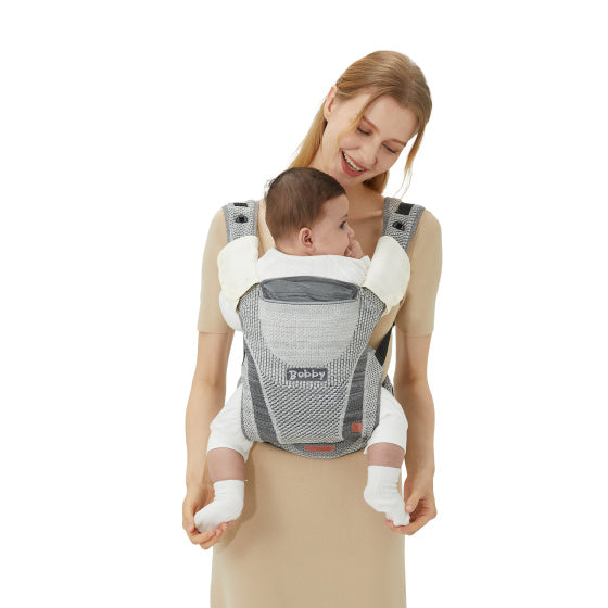 Chipolino Bobby ergonomesche Puppelchen Carrier mat Hood Fly a Bolony Grey