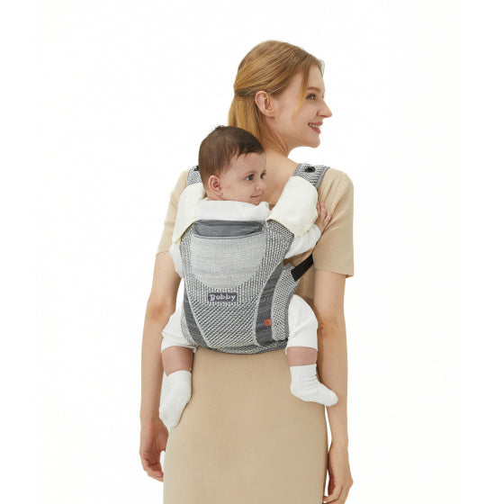Chipolino Bobby ergonomesche Puppelchen Carrier mat Hood Fly a Bolony Grey