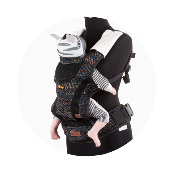 Chipolino Bobby ergonomesche Puppelchen Carrier mat Hood flitt Multicolor