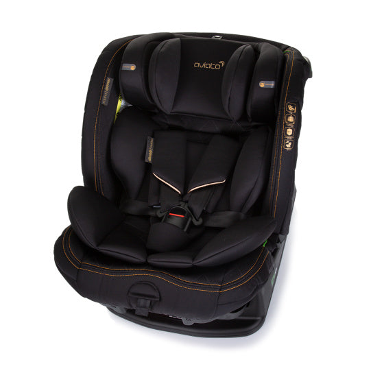Chipolino Aviio Autositz I-Gréisst 40-150 cm Grupp 0+, 2, 2 an 3 obsidian schwaarz