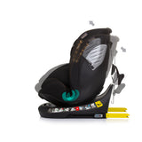 Chipolino Autositz I-Gréisst 40-150 cm ISofix 360 ° Obsidian schwaarz