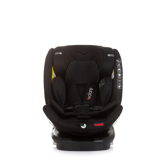 Chipolino Autositz I-Gréisst 40-150 cm ISofix 360 ° Obsidian schwaarz