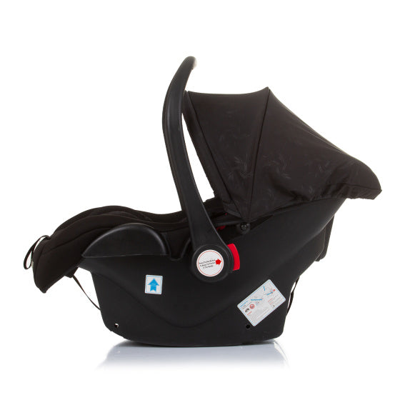 Asiento para automóvil de Chipolino Amore con adaptadores 40-85 CM Group 0+ Obsidian Black