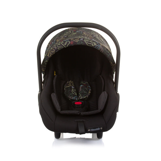 Autosedačka na autosedačky Chipolino Havana s adaptéry 40-85 cm Skupina 0+ Obsidiánské listy černé