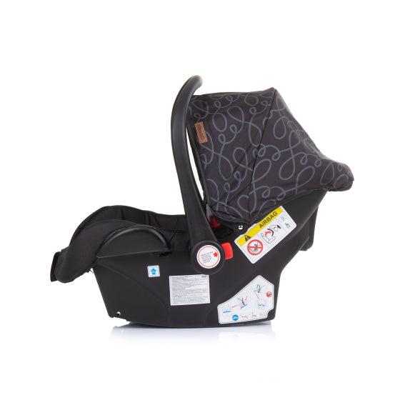 Chipolino Estelle Autositz mat Adapters 40-85 cm Grupp 0+ Ebony