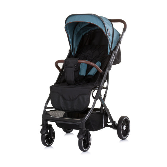 Chipolino Combo Foldable Buggy With Foot Cover Teal Turquoise Black