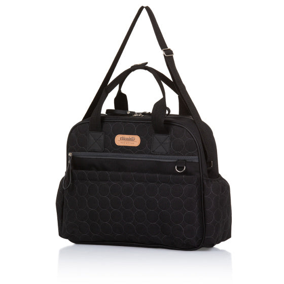 Chipolino Shoulder Diaper Bag With Version Mat Obsidian Black