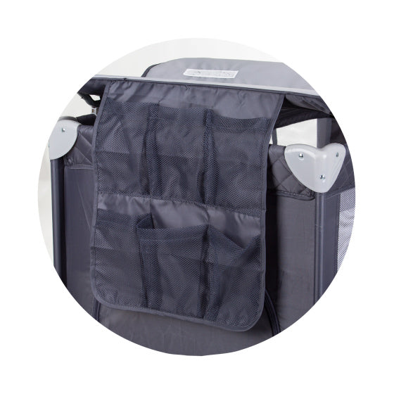 Lit de camp pliable Chipolino avec gris cend-coussin gris