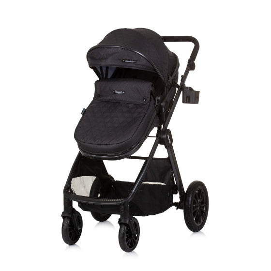 Chipolino Harmony Foldable 3-in-1 pram with diaper bag Granite anthracite