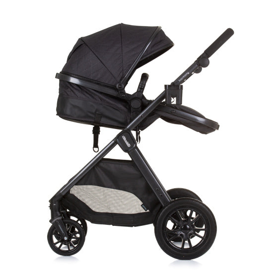 Chipolino Harmony Foldable 3-in-1 pram with diaper bag Granite anthracite