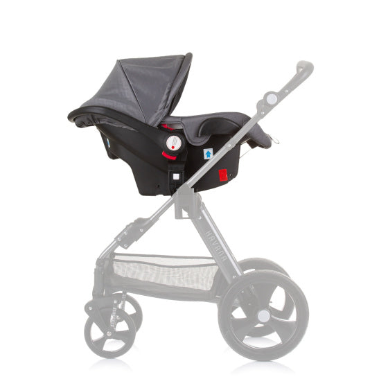Seggiolino auto Chipolino Havana con adattatori 40-85 cm gruppo 0+ grigio argento