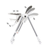 Scema di latte chipolino da 2 in 1 sedia a dondolo sedia Ash grigio bianco