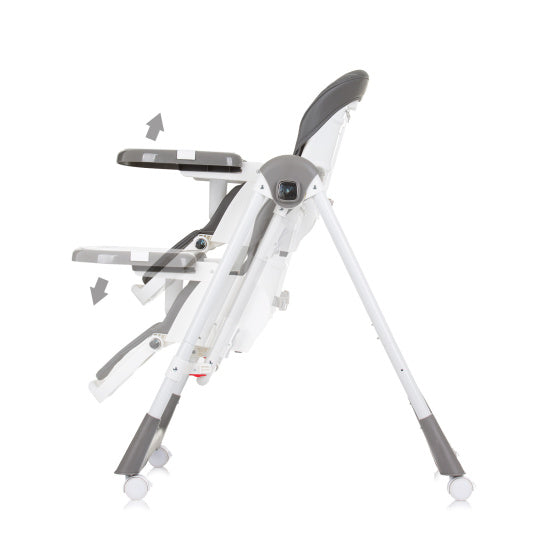 Chipolino Milk Shake 2 en 1 Chaise à bascule de chaise à bascule Granite Gris White