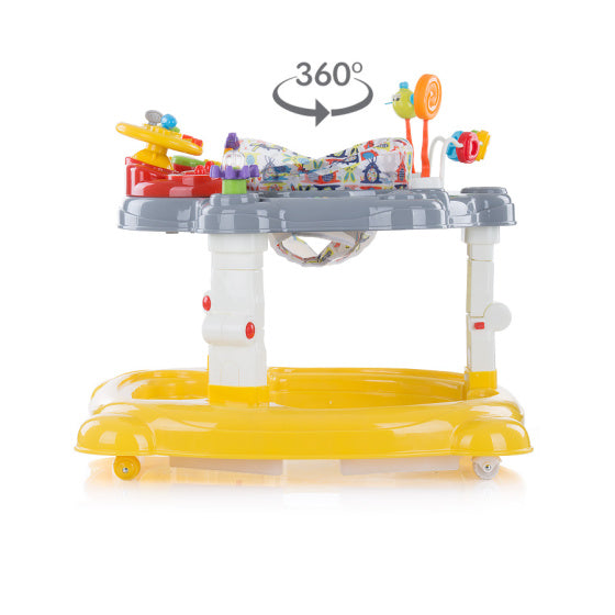 CHIPOLino JOYA Lux 4 in 1 sedia da passeggio a 360 ° 360 ° ROPABILE PIEDING GIALLO