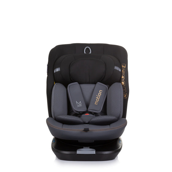 Chipolino-Autositz I-Größe 40-150 cm ISOfix 360 ° Obsidian schwarz grau