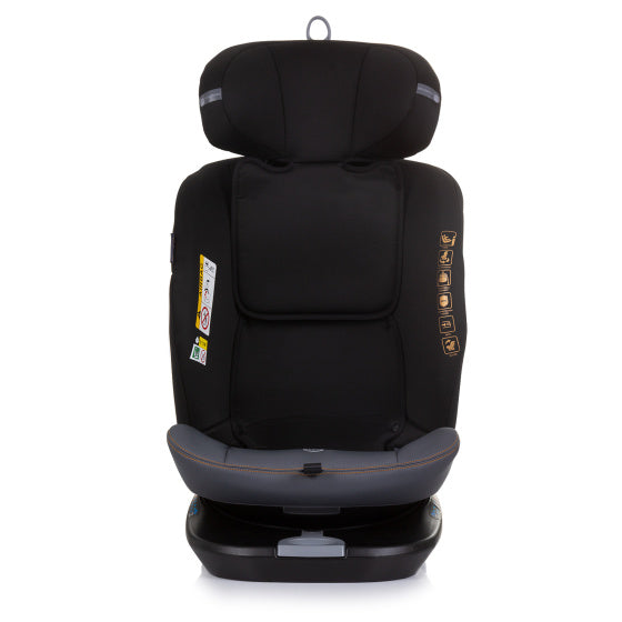 Chipolino car seat i-Size 40-150 cm isofix 360 ° obsidian black gray