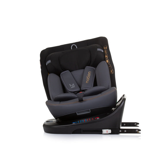 Chipolino-Autositz I-Größe 40-150 cm ISOfix 360 ° Obsidian schwarz grau
