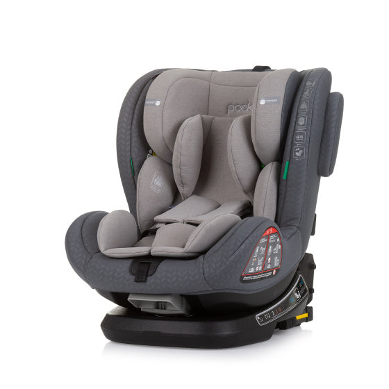 Chipolino peak car seat i-size 40-150 cm isofix 360 ° granite gray