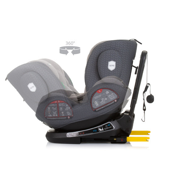 Chipolino peak car seat i-size 40-150 cm isofix 360 ° granite gray