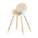 Chipolino Rio 2-in-1 High chair with dining page Seat cushion Sand White