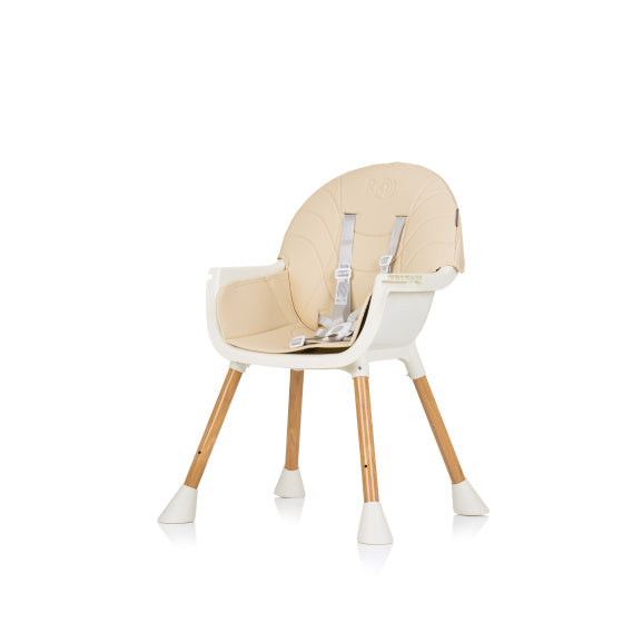 Chipolino Rio 2-in-1 High chair with dining page Seat cushion Sand White
