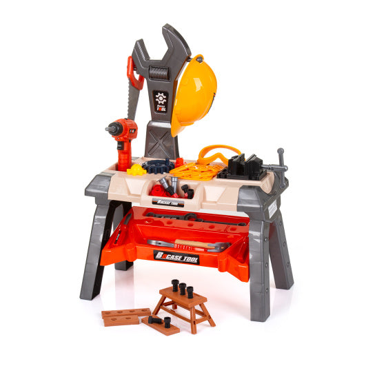 Chipolino workbench med verktøy spill sett med lys 63-delt
