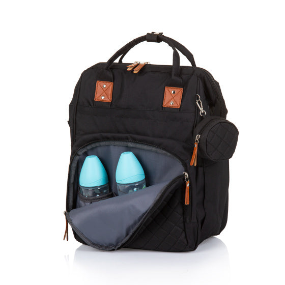 Chipolino Backpack diaper bag with extra lots of storage space Obsidian Black