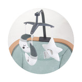 Chipolino Velvet Faltbarer Schaukelstuhl mit mobiler Graphitholz grau Beige