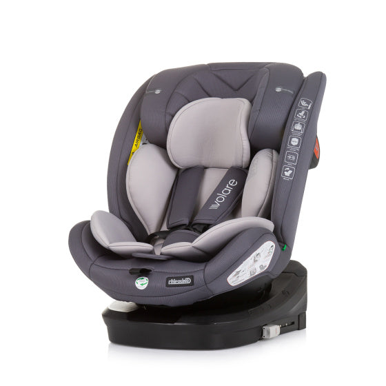 Chipolino car seat i-size 40-150 cm isofix 360° granite gray