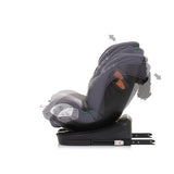 Asiento de automóvil chipolino i-size 40-150 cm isofix 360 ° de granito gris