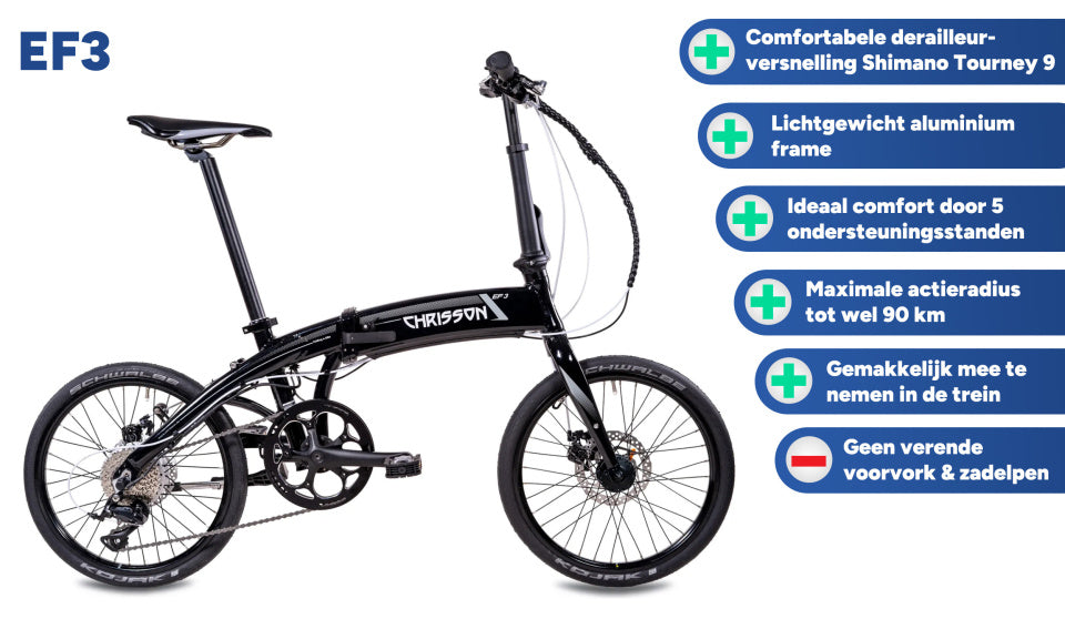 Chrisson ef3 20 tuuman 32 cm unisex 9v mekaaninen levyjarru musta