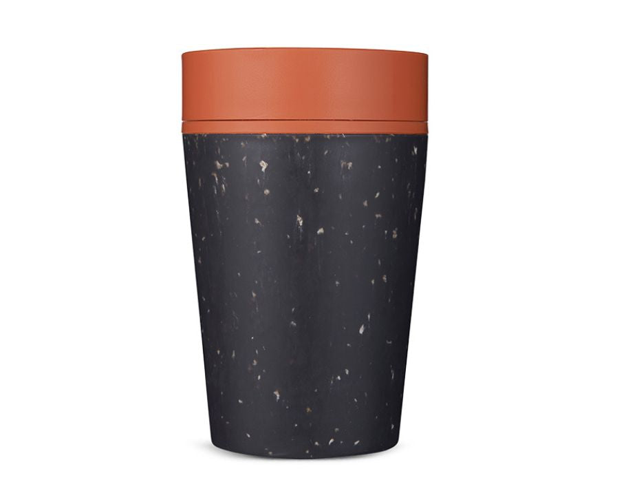 Circular Co. šálek kávy - kruhový šálek - černý oranžový - 227 ml