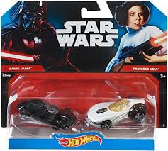 Mattel Star Wars car Darth Vader with Princess Leia