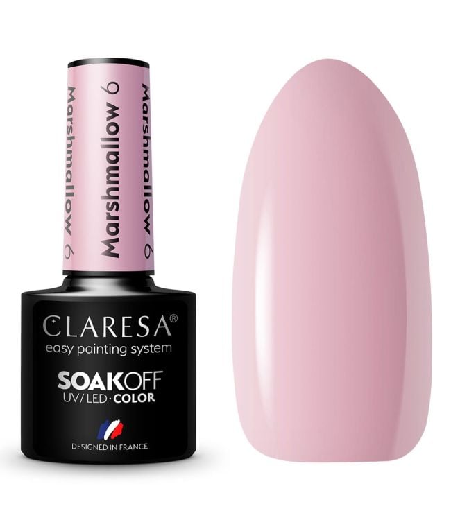 Claresa UV lideró a Gelak 5ml Marsh Mallow 6