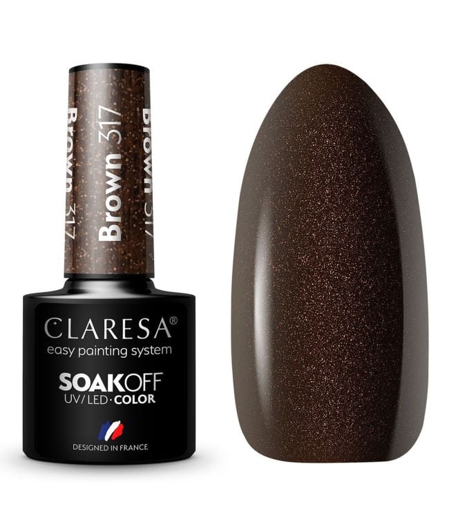 Claresa UV Led Gellak 5 ml Brown 317 varma känslor