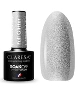 Claresa UV førte Gellak 5ml fuld glitter 1 sølv