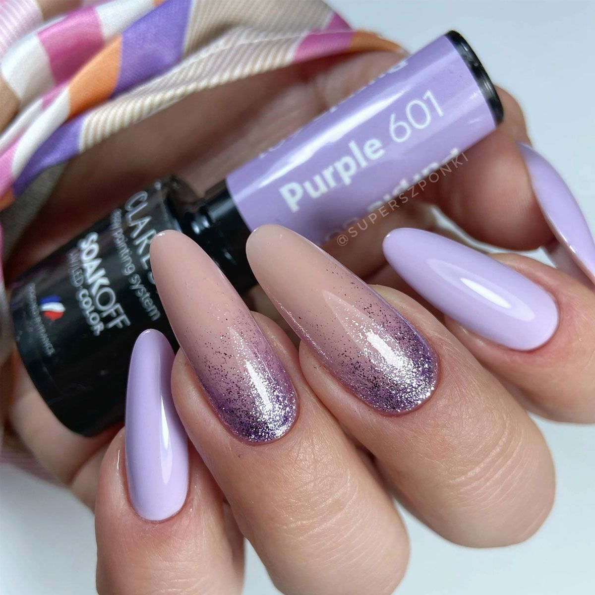 Claresa UV LED Gel Polish 5ml Full Glitter 6 Purple