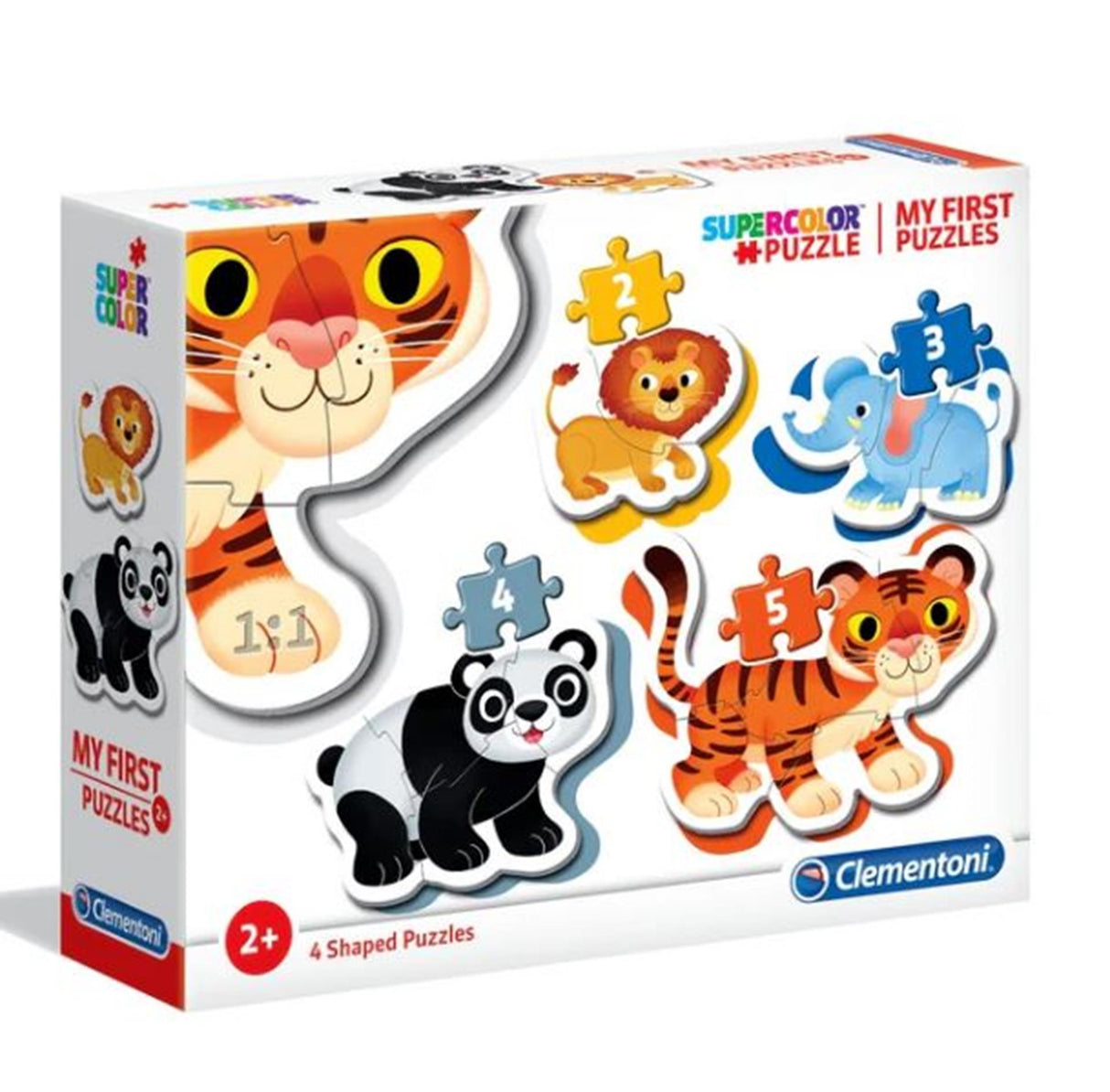 Clementoni puzzle i miei primi 2, 3, 4, 5 pezzi di animali selvatici