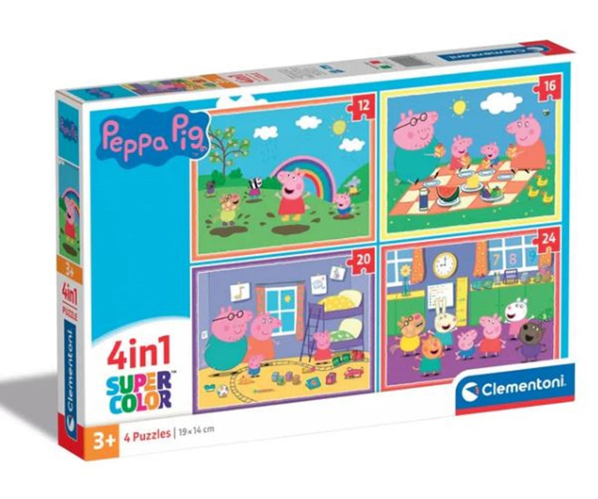 Clementoni 4in1 dėlionės peppa kiaulė