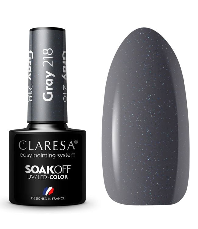 Claresa UV førte Gellak 5 ml grå 218 stille skov