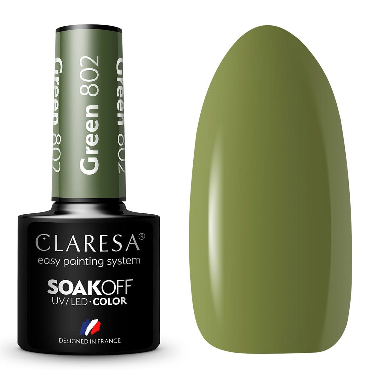 Claresa uv led gel polish 5ml grøn 802 tag mig til floden