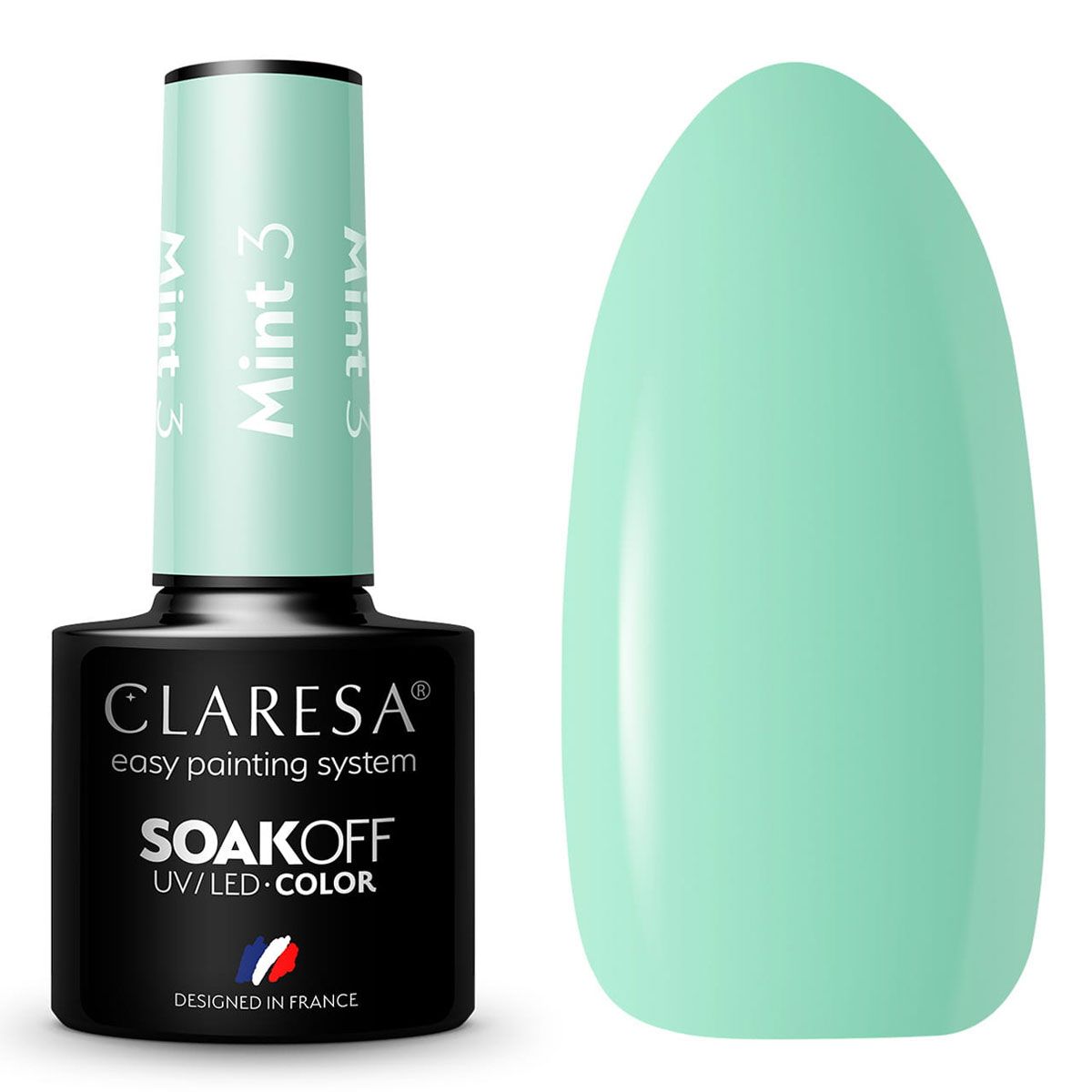 Claresa UV LED gelinis lakas 5 ml mėtų 3