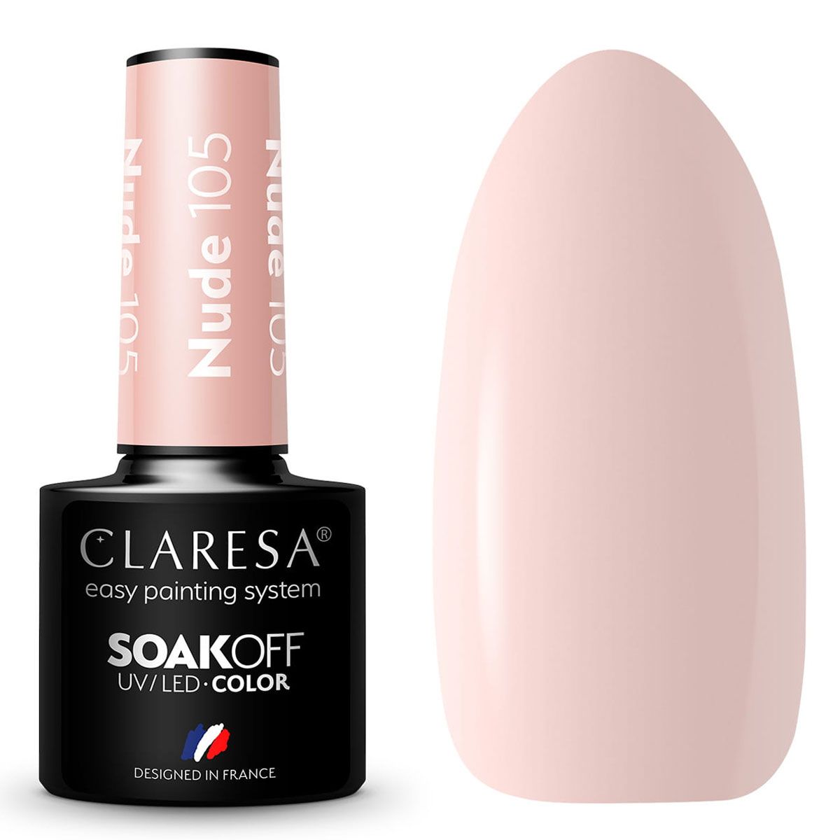 Claresa UV-LED-Gel-Lack, 5 ml, Nude 105