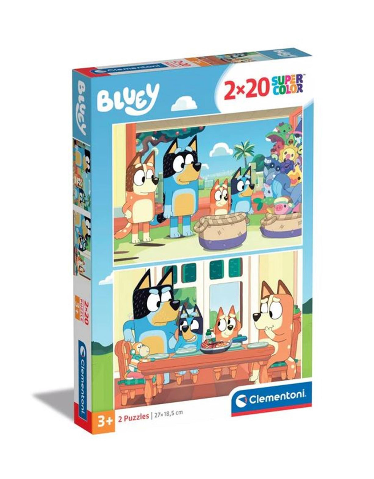 Clementoni Jigsaw Puzzle Super Color Bluey, 2x20st.