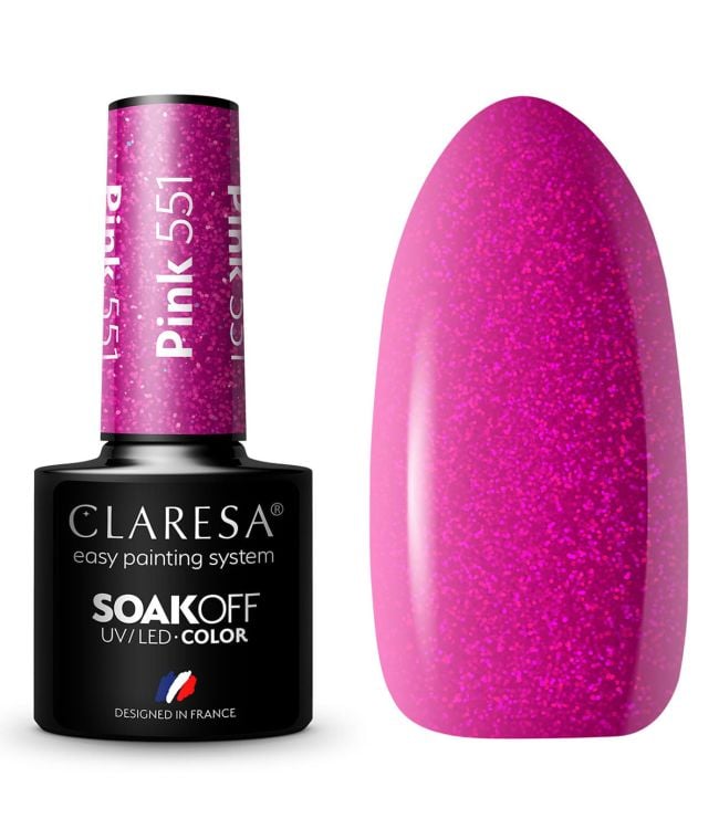 Claresa UV LED GELLAK 5ML PINK 551 Classic Look