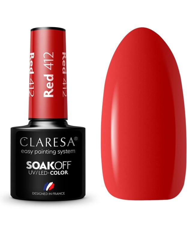 Claresa UV førte Gellak 5 ml rød 412 Tag mig til floden