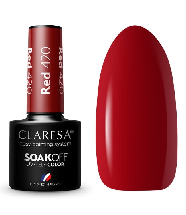 Claresa UV LED Gellak 5 ml rød 420 Full bær