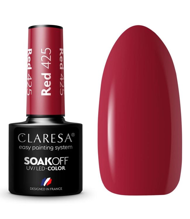 Claresa UV LED Gelak 5ml Red 425 Explosión de arco iris
